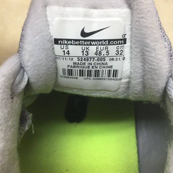 Nike Lunarglide 4 Mens 524977-005 Athletic Running Shoes US 14 US Gray w/ red - Picture 3 of 12